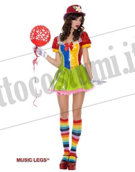 Costume clown a righe